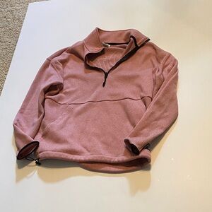 Women Pink Quarter-Zip Sweater